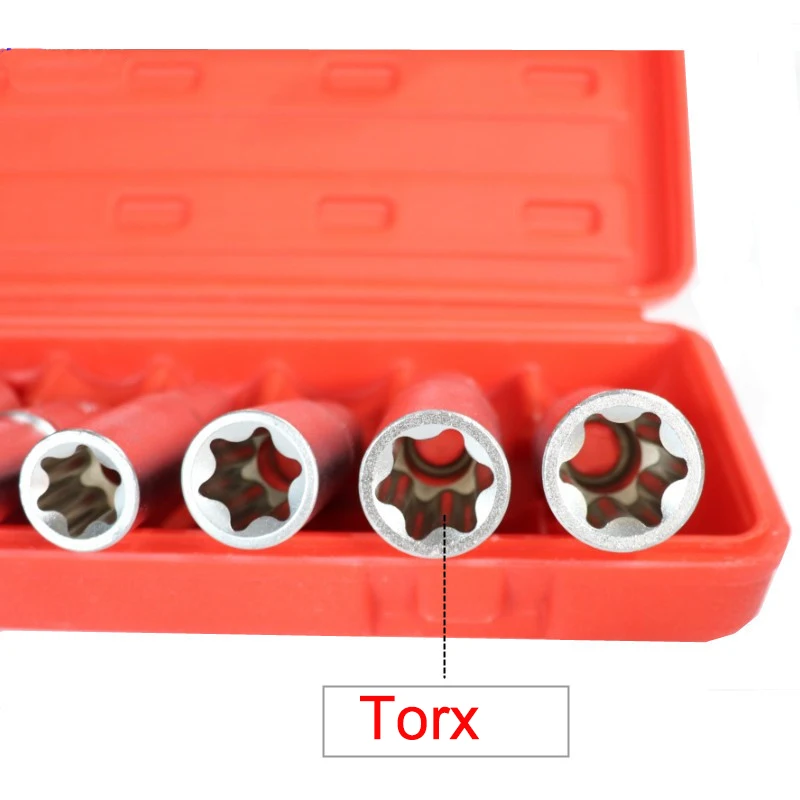 Kit de douilles pour clé Torx, 1/2 pouces, 10 pièces,