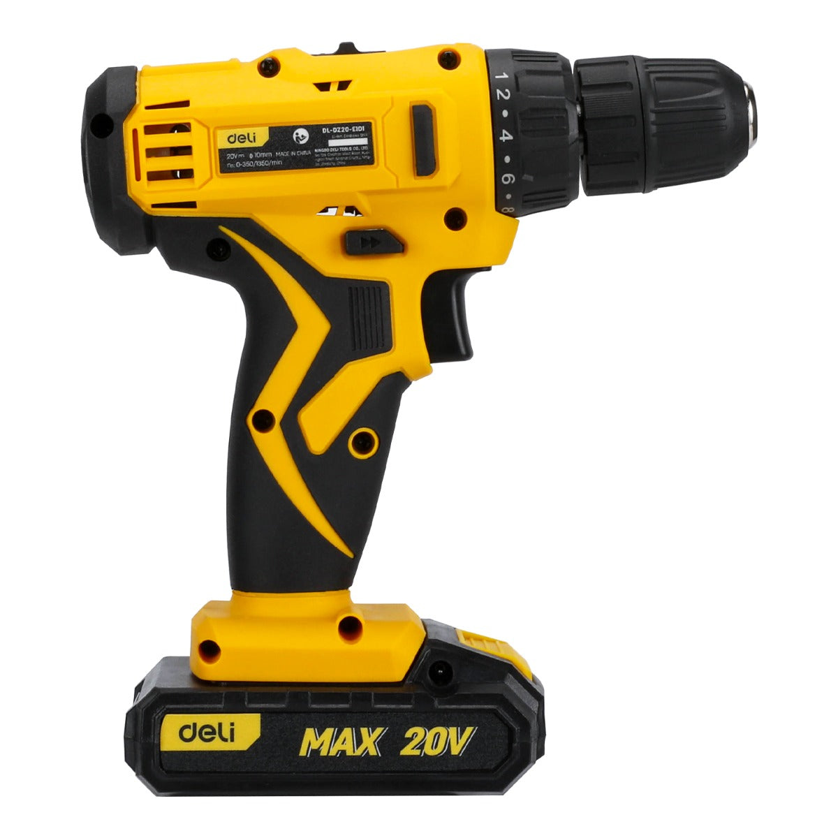 Visseuse perceuse sans fil au lithium-lon 20V (2 Ah) DELI DL-CZ20-E1D2
