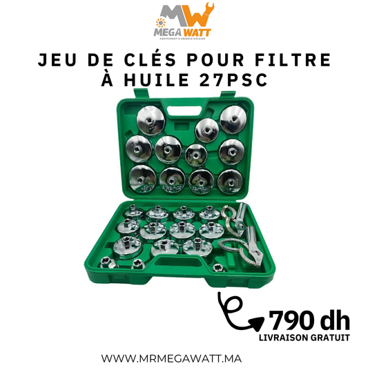 Jeu de Clés pour Filtre à Huile 27PSC