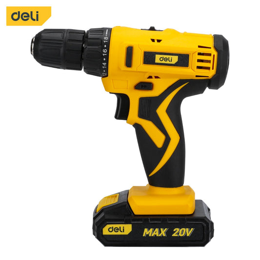 Visseuse perceuse sans fil au lithium-lon 20V (2 Ah) DELI DL-CZ20-E1D2