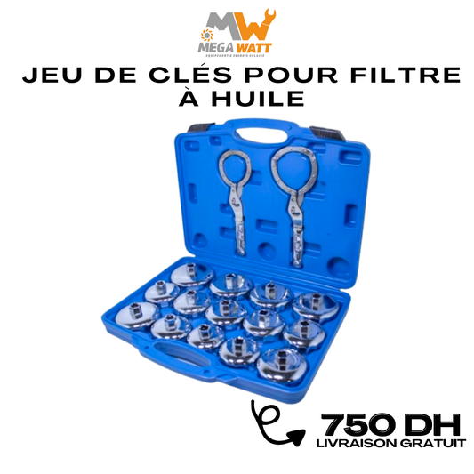 Jeu de clés pour filtre à huile