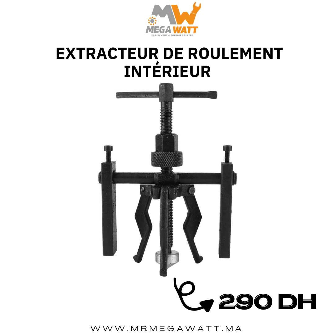 Extracteur de roulement intérieur à 3 mâchoires en acier