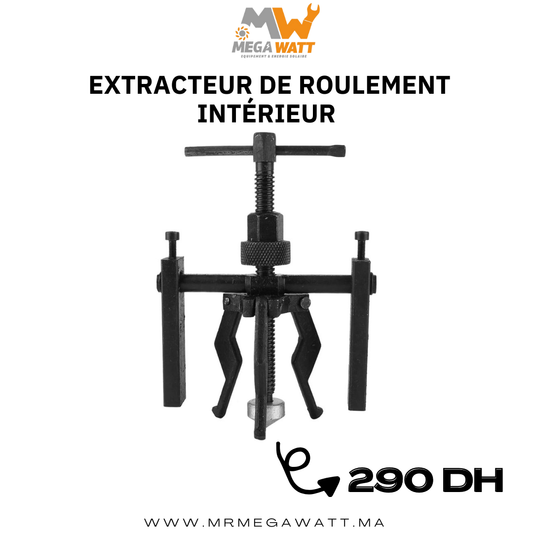 Extracteur de roulement intérieur à 3 mâchoires en acier