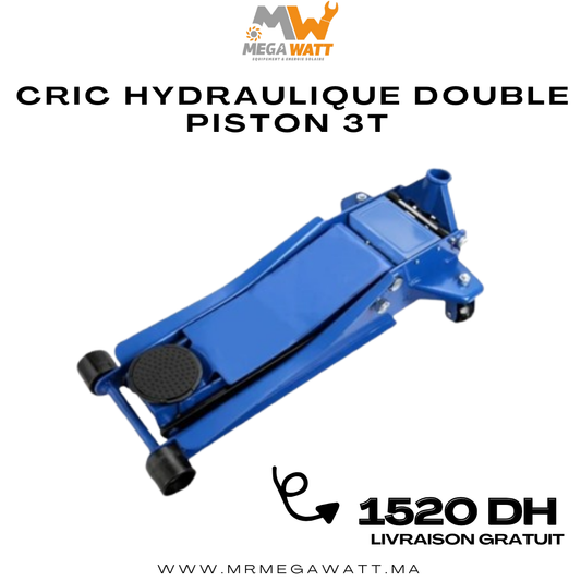 CRIC HYDRAULIQUE DOUBLE PISTON 3T