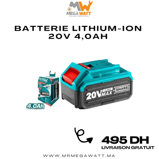 Batterie lithium-ion 20 V 4,0 Ah