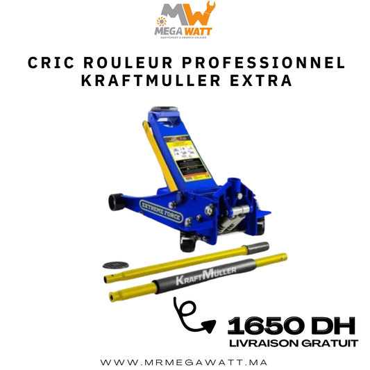 Cric rouleur professionnel KM extra plat 2.25 T