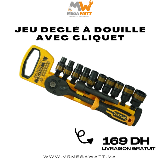 Jeu de clé à douille avec cliquet