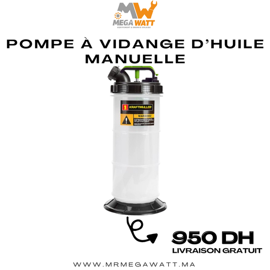 Pompe à vidange d'huile manuelle - Changement d'huile facile et propre