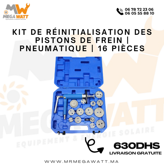 KIT DE RÉINITIALISATION DES PISTONS DE FREIN | PNEUMATIQUE | 16 PIÈCES