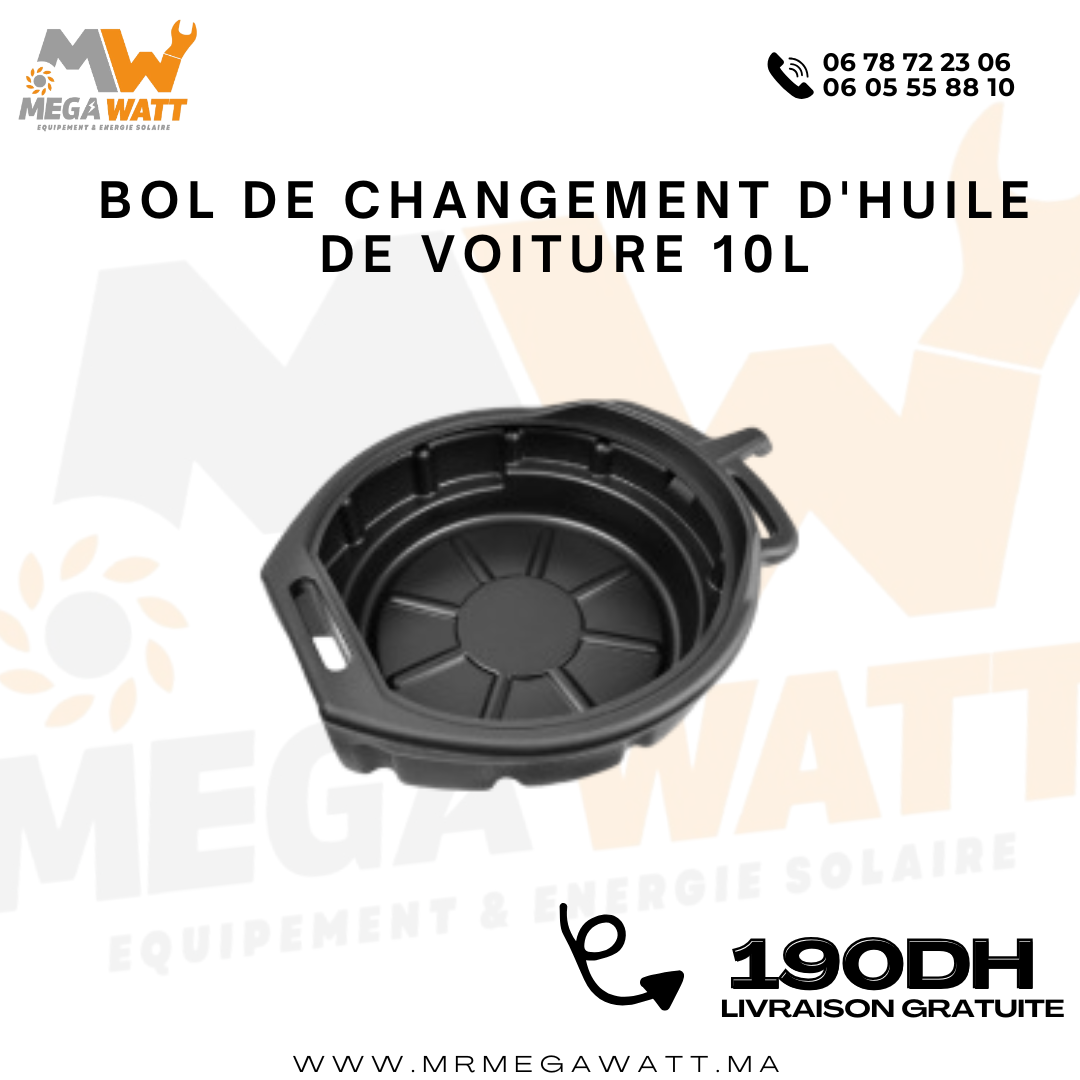 BOL DE CHANGEMENT D'HUILE DE VOITURE 10L