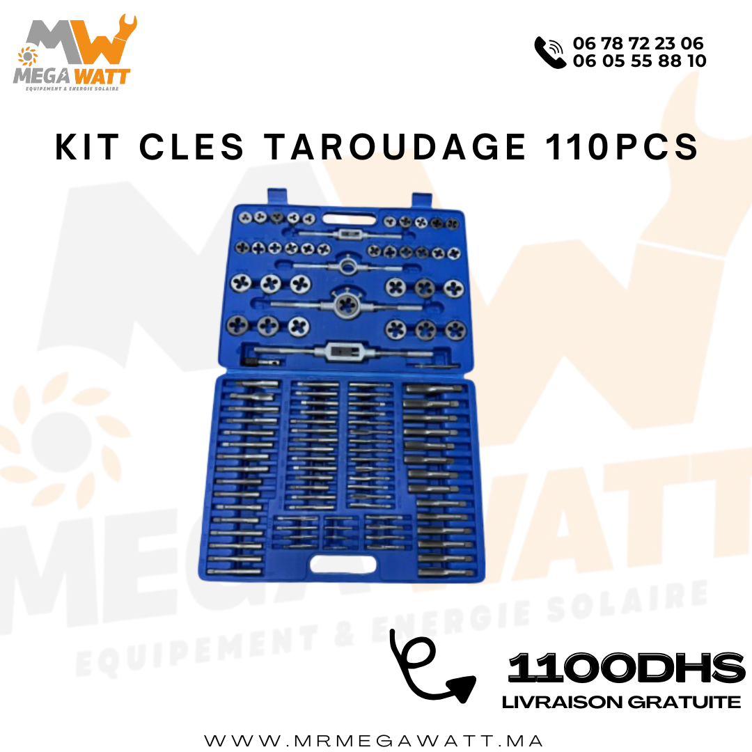 KIT CLES TAROUDAGE 110PCS