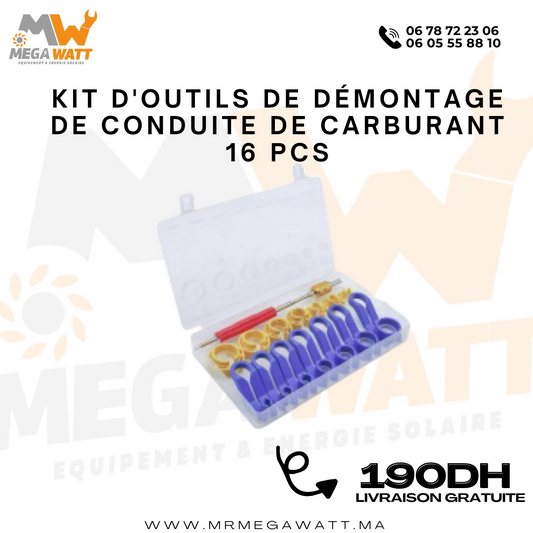 KIT D'OUTILS DE DÉMONTAGE DE CONDUITE DE CARBURANT 16 PCS