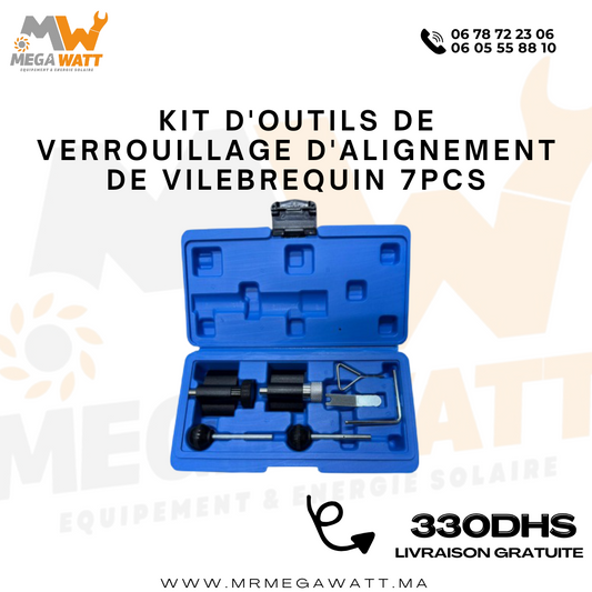 KIT D'OUTILS DE VERROUILLAGE D'ALIGNEMENT DE VILEBREQUIN 7PCS